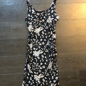 Old Navy Fitted Floral Maternity Midi Dress
